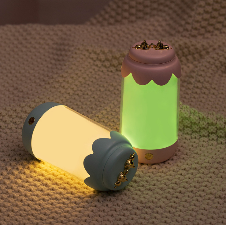 夜光瓶小夜灯 创意节能台灯USB充电阅读护眼智能夜奶灯 七彩夜灯产品图