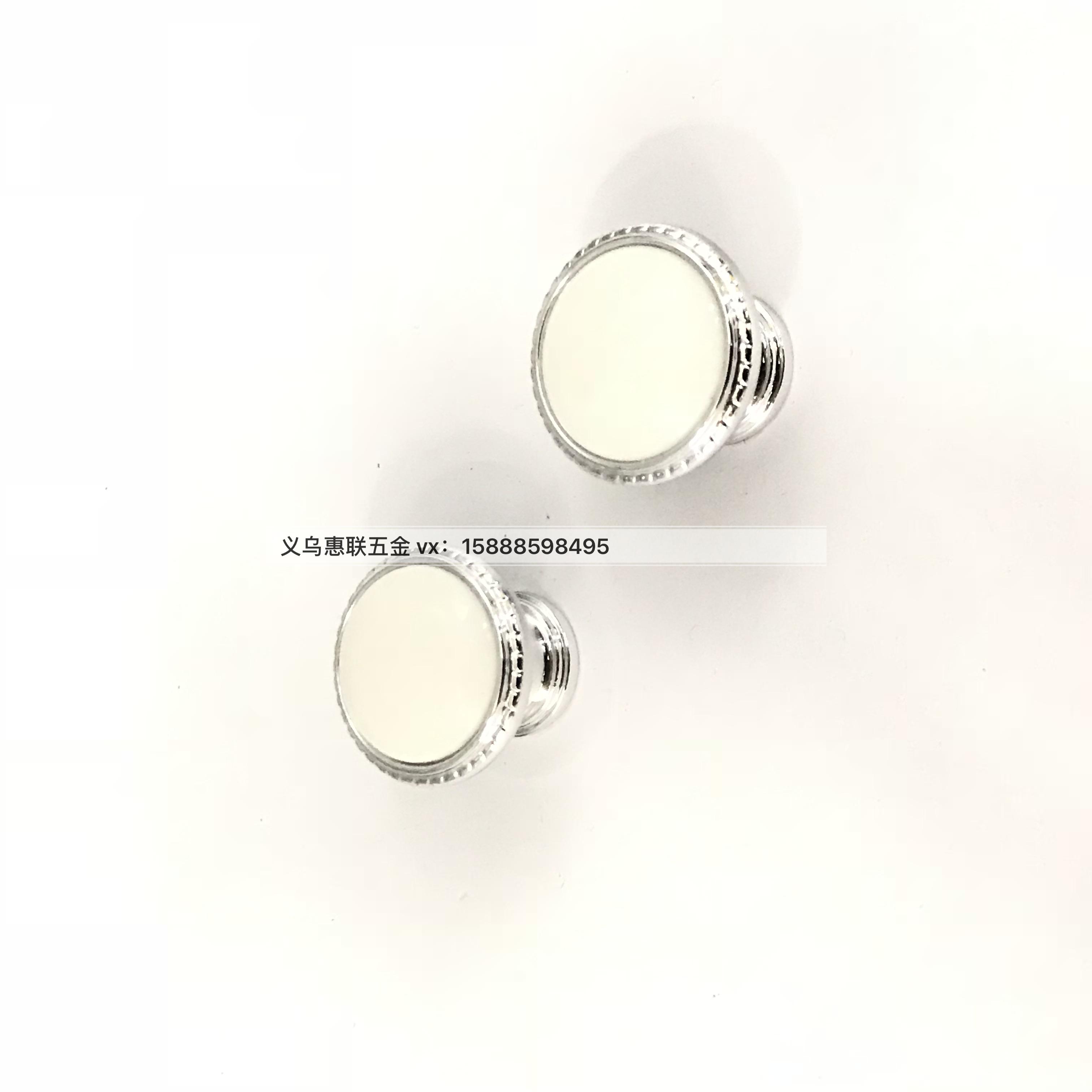 Factory direct white plastic single button handle shoe cabinet drawer chest cupboard door single button handle