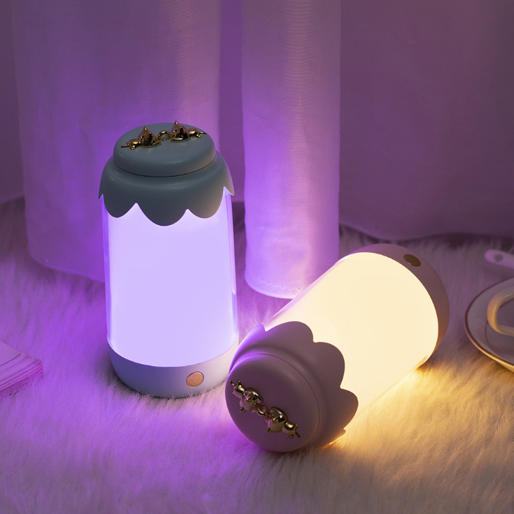 夜光瓶小夜灯 创意节能台灯USB充电阅读护眼智能夜奶灯 七彩夜灯细节图