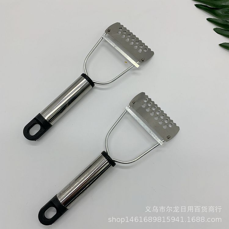 厂家直销批发不锈钢带孔刮刨 刨丝削皮一体 两元店热卖货源