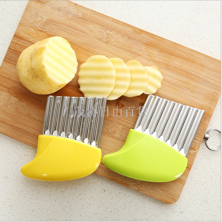 Spike potato wavy knife potato corrugated kitchen stainless steel cauliflower utensil fancy strip cutter