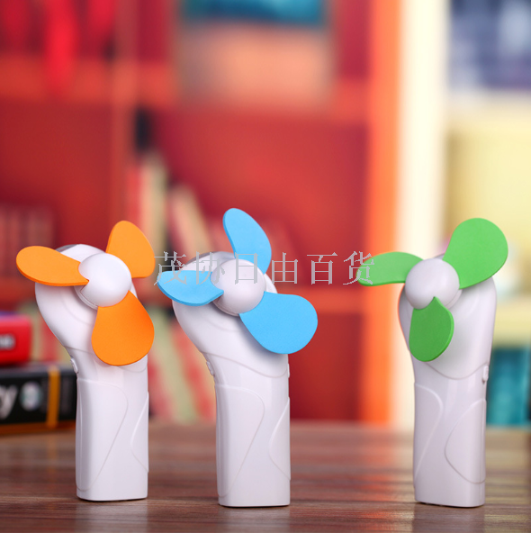 便携式手持风扇带LED手电筒随身携带夏天可爱学生小风扇