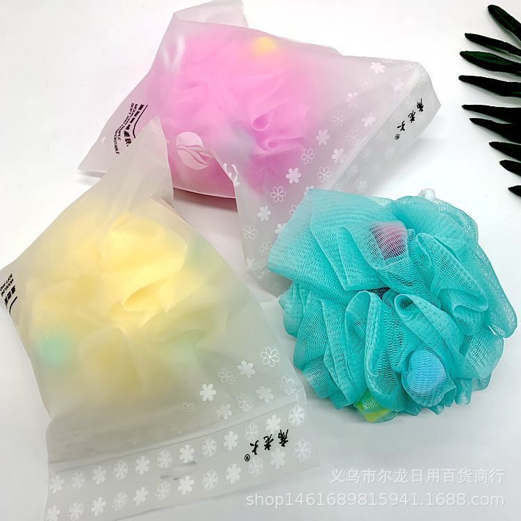 Large bath balls, bagged bath balls, plain and cute bath balls, foaming scrubbing flowers, bath and bathing products Specification image