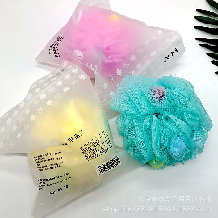 Large bath balls, bagged bath balls, plain and cute bath balls, foaming scrubbing flowers, bath and bathing products details Picture