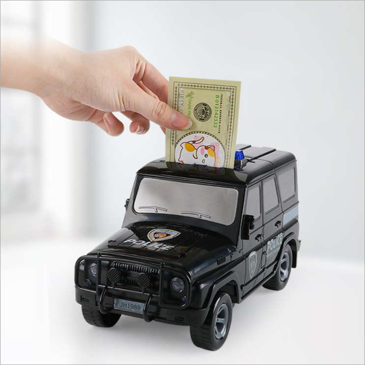 New large-sized password piggy bank, automatic money roll, creative off-road SUV cash transport vehicle, piggy bank, music financial box Specification image