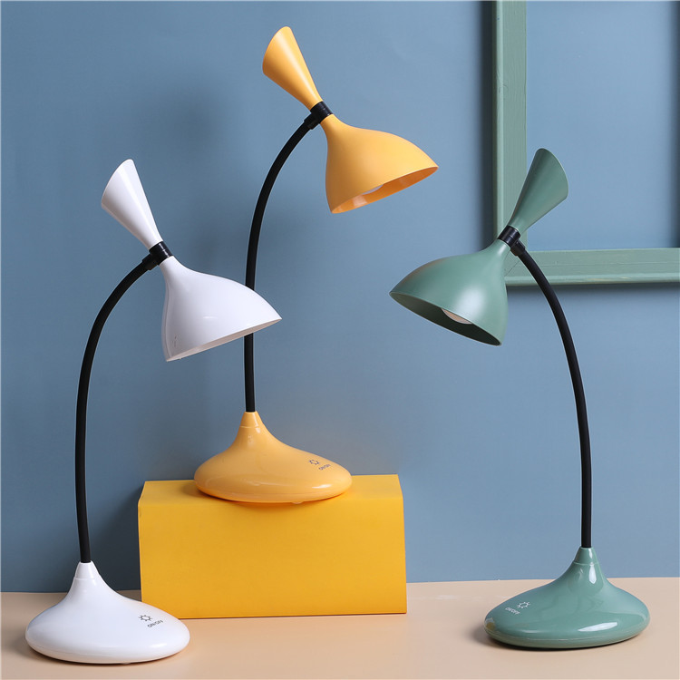 北欧LED台灯护眼书桌大学生充电宿舍寝室卧室床头儿童学习小台灯