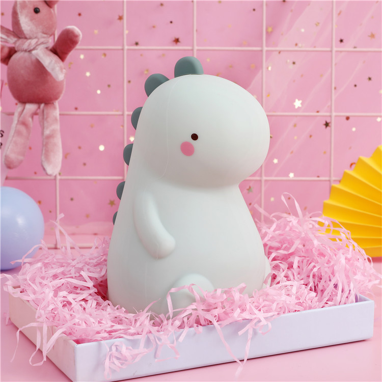 Silicone creative dinosaur night light, sleeping light, girls' dormitory bedside lamp, usb charging, cute cat gift Specification image