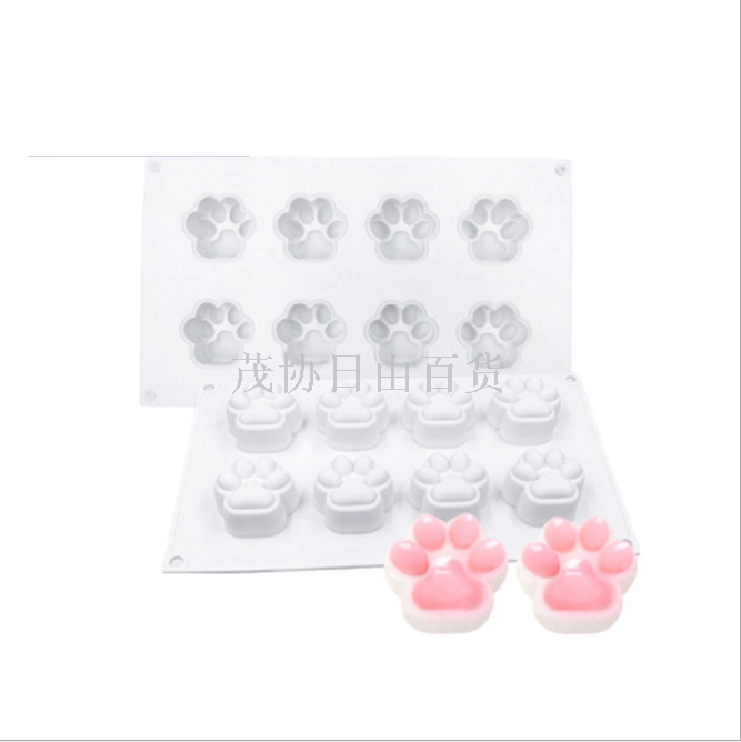 Cat claw silicone mold 8 even cat claw cake mold dog claw mousse cake mold ice cream jelly silicone mold