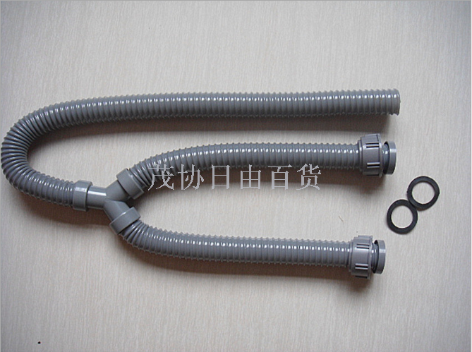 The manufacturer's best-selling three-way double-head washbasin drain hose