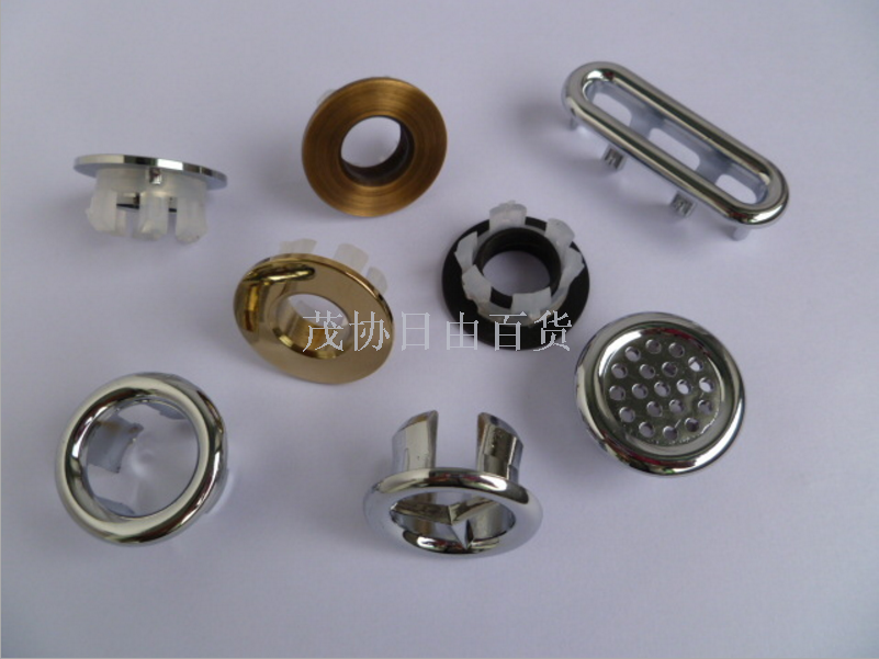 Overflow hole cover, decorative cover, common type of washbasin, washbasin, washbasin accessories, full water overflow hole cover Application Scenario