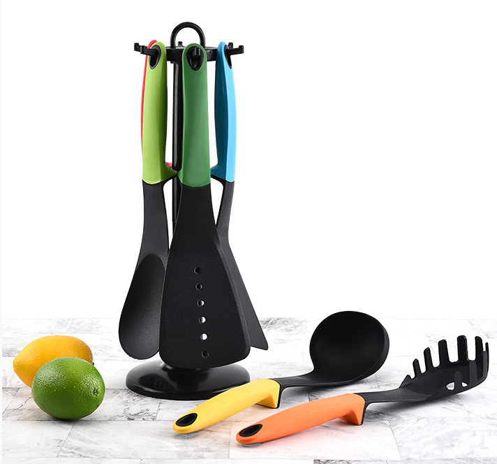 Wholesale kitchen nylon kitchenware 6-piece sets, non-stick pan cooking spatula and spoon sets, kitchenware sets, first-hand supply details Picture