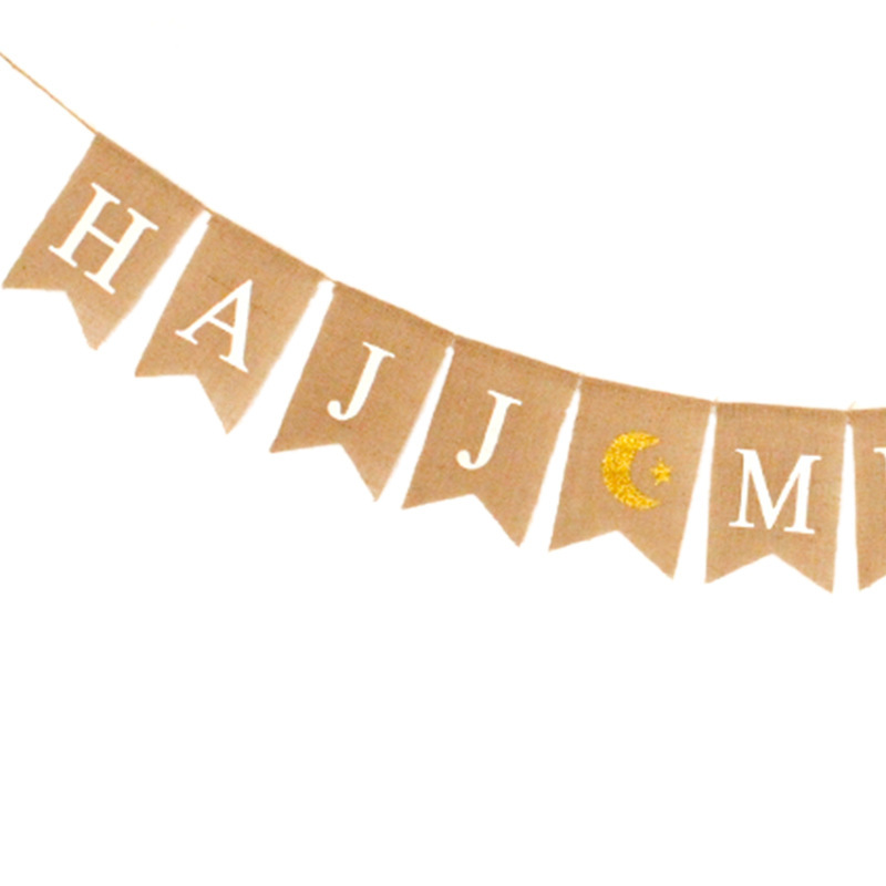 Europe And The United States Ramadan Festival Party Decorated New Colorful Flags Hajj Moon Stars Mubarak Hemp Flag Specification drawing