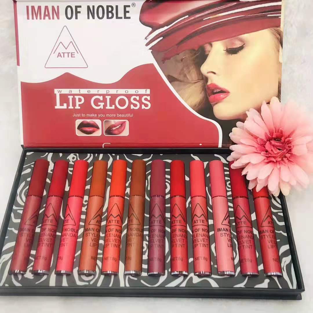 IMAN OF NOBLE品牌红色系新款唇彩套盒 上妆持久 自然滋润不脱妆