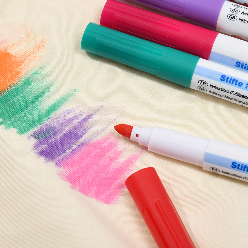厂家定制textile marker织物笔DIY不可水洗T恤涂鸦织物笔产品图