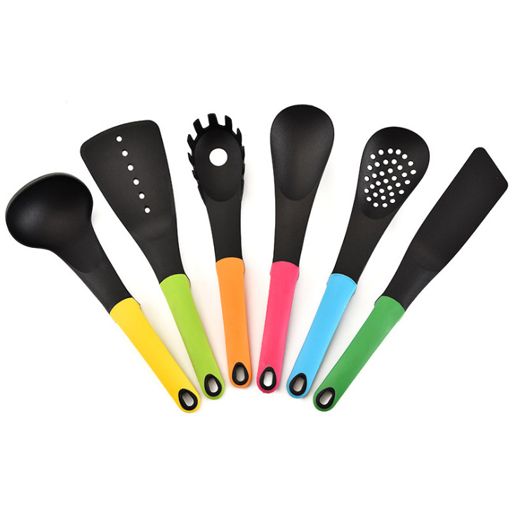 Wholesale kitchen nylon kitchenware 6-piece sets, non-stick pan cooking spatula and spoon sets, kitchenware sets, first-hand supply Specification image