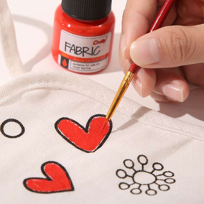 现货批发 8色水彩盒装 丙烯颜料塑料瓶包装 无毒安全DIY绘画颜料产品图