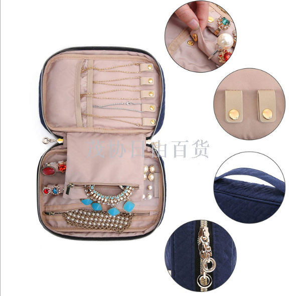 Off-the-shelf multifunctional jewelry bag imitation fur jewelry storage bag portable storage travel