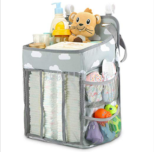 Stroller bag multi-purpose diaper bag at the head of the bed storage bag at the front of the crib