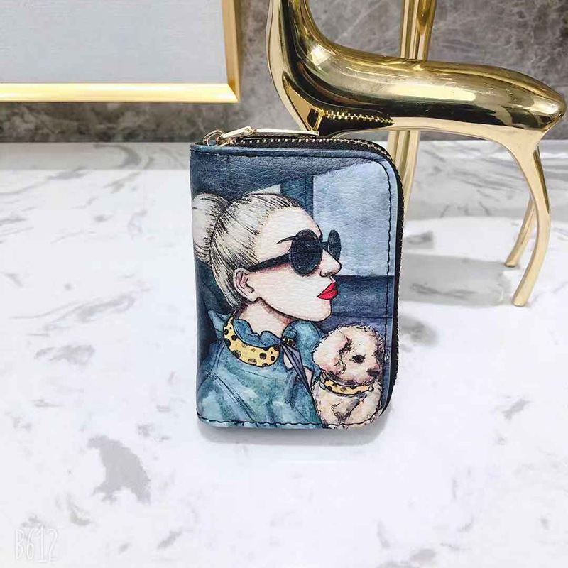 2021 new ethnic style retro organ card bag color printed single pull bag lady bag mini card small change details Picture
