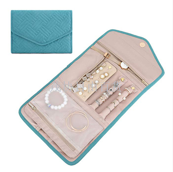 Jewelry storage bag imitation leather small portable travel jewelry storage bag can be customized
