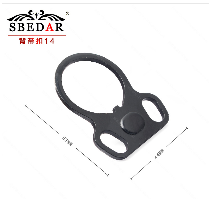 014 Metallic perforated tactical outdoor strap buckle