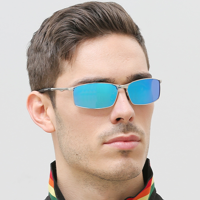 Day and night use polarizing color-changing sunglasses outdoor sports cycling glasses small frame metal sunglasses for men night vision goggles