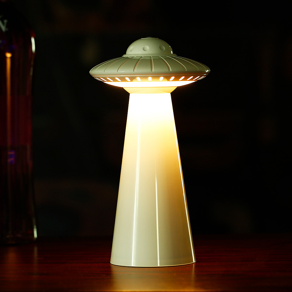 Creative new UFO flying saucer desk lamp, student reading eye-protecting led book lamp, novel and unique bedroom atmosphere night light details Picture