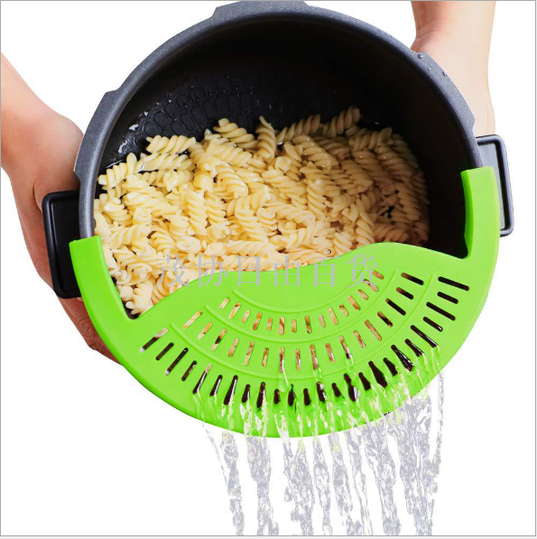 Silicone strainer pot side strainer to prevent leakage electric pressure cooker pot with inner pot noodle vegetable food strainer