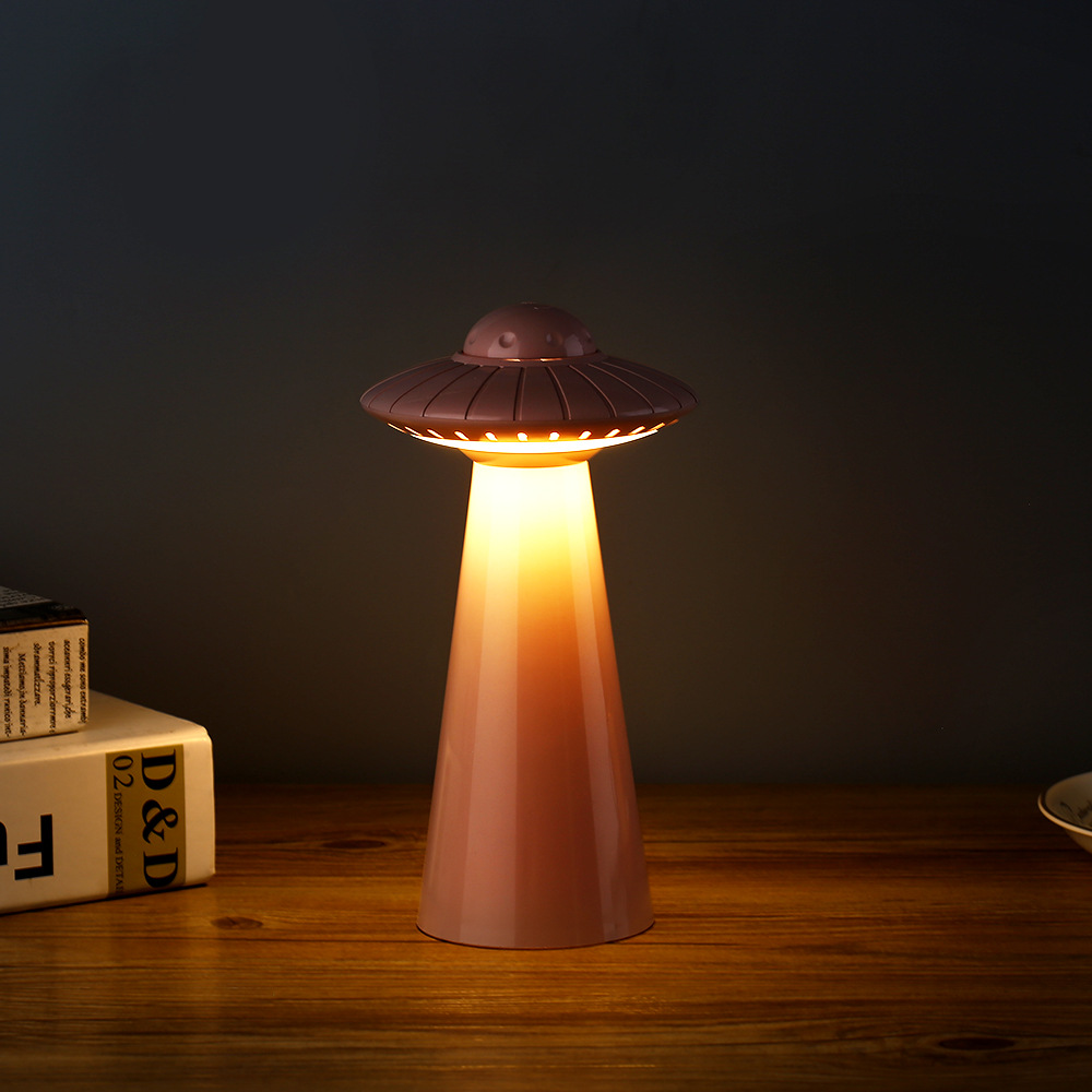 Creative new UFO flying saucer desk lamp, student reading eye-protecting led book lamp, novel and unique bedroom atmosphere night light Specification image