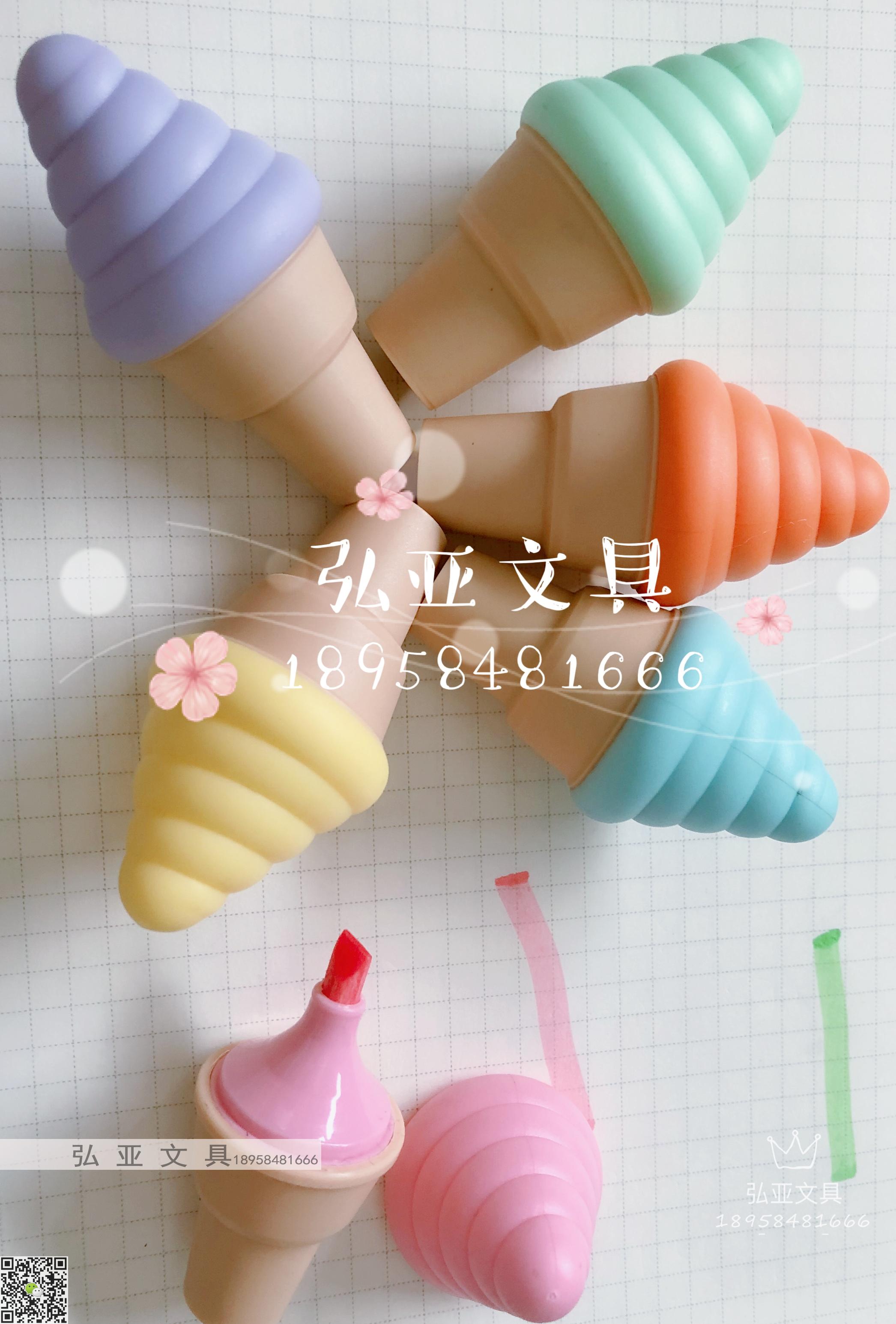 Ice cream highlighter Candy lollipop chocolate Macaron various shapes of highlighter stationery