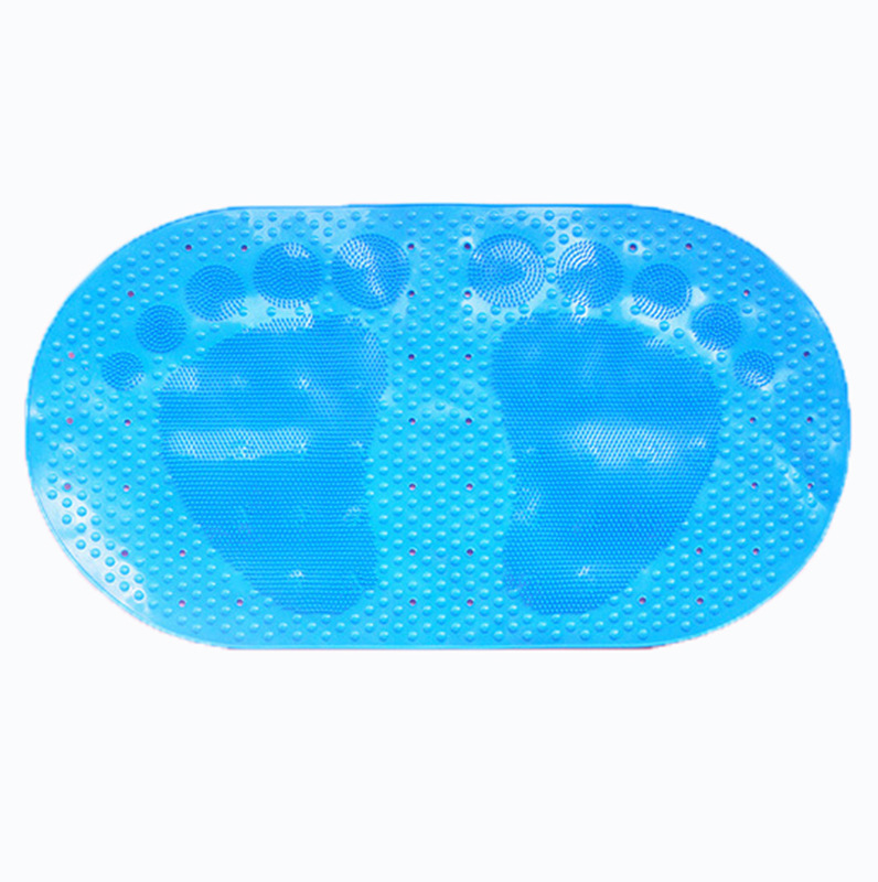 T环保无味塑料浴室防滑垫大号卫生间脚垫pvc淋浴带吸盘卫浴缸地垫白底实物图