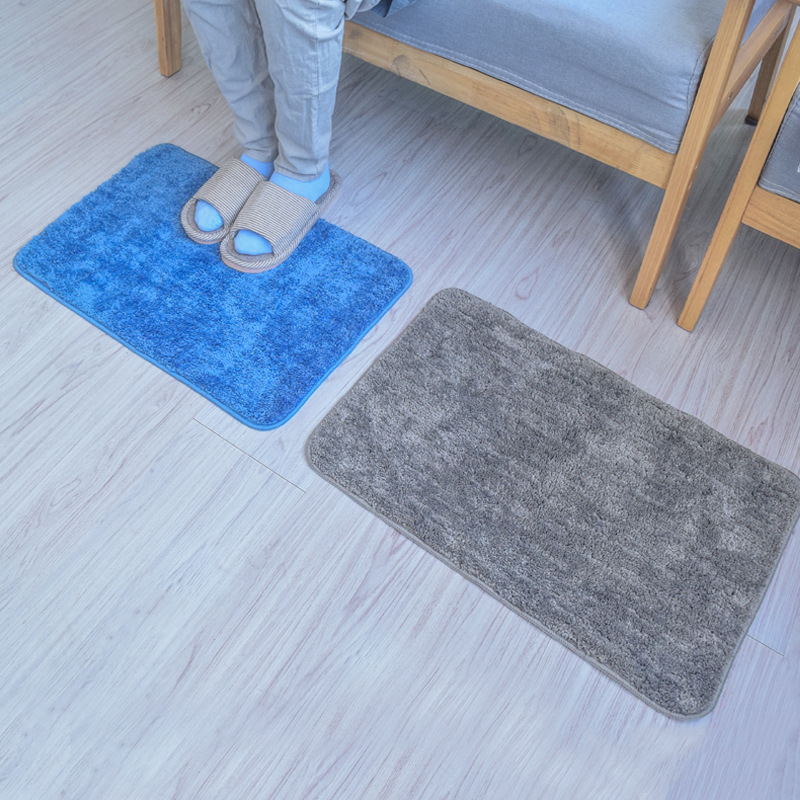 T厂家直销 简约防滑地垫 绒面地毯家用浴室吸水防滑脚垫批发产品图