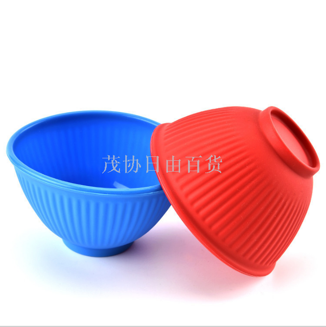 Silicone small bowls, children's tableware, silicone bowls, anti-drop and anti-scald, baby rice bowls, special bowls for babies Specification image