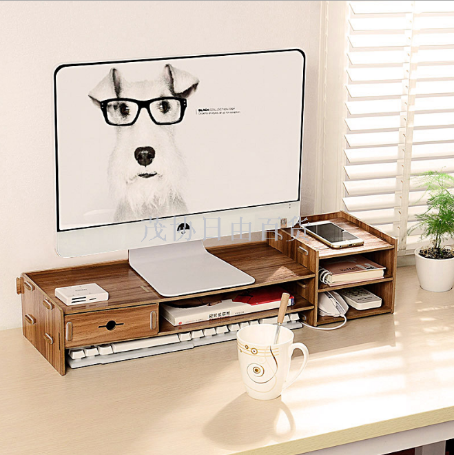 Monitor raise stand Desk room desk storage rack