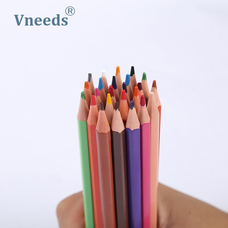 Vneeds工厂直销36色铁桶彩色铅笔绘画笔批发学习文具 绘画用品