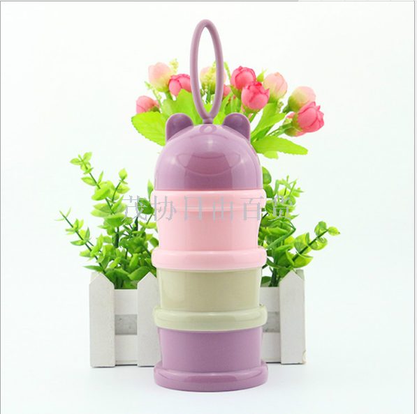 Factory direct sales portable three-layer milk powder box, independent stratified milk powder compartment, large-capacity milk powder storage box Application Scenario