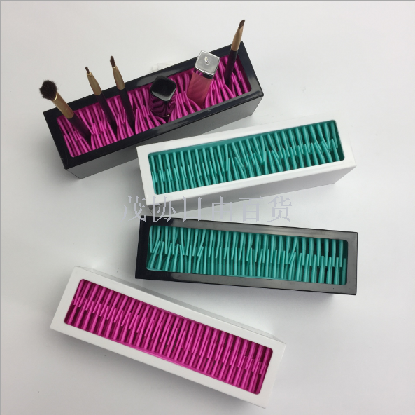 Makeup brush storage box Makeup storage box Insert silicone lipstick makeup storage rack