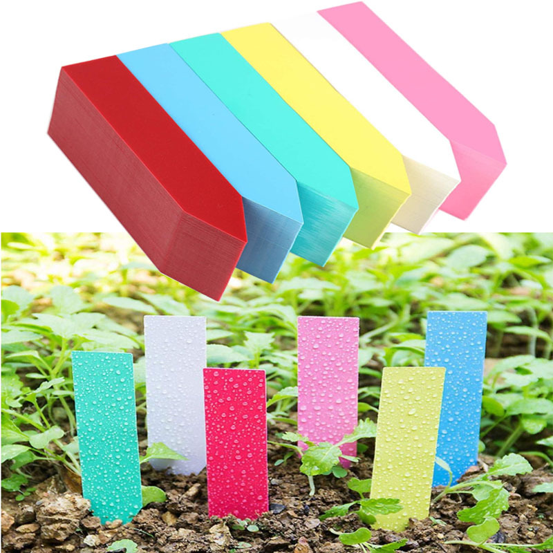 100pcs 10x2cm 园艺标签插地牌 Plant Labels 植物名字手写标识牌