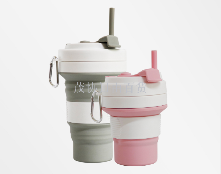 New silicone telescopic water cup silicone water cup folding water bottle folding portable outdoor sports water bottle