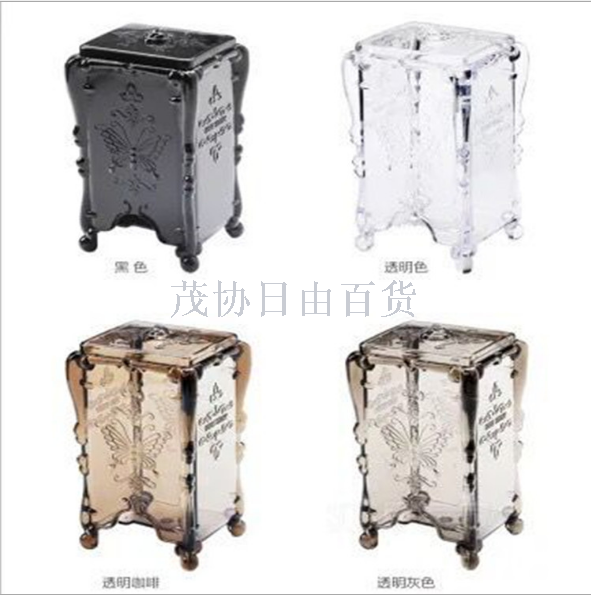 Anna Sui style vertical butterfly rose cosmetic box cotton ball box