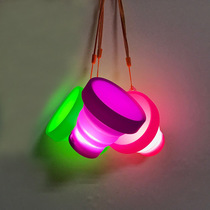 Folding LED luminescence outdoor cycling luminescence silica gel cup nightclub luminescence coasters