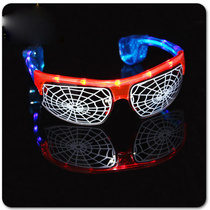 Halloween led flash Spider-man glasses