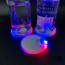 Gravity induction custom acrylic light-emitting coasters Bar & Nightclub circular LED light-emitting coasters custom LOGO