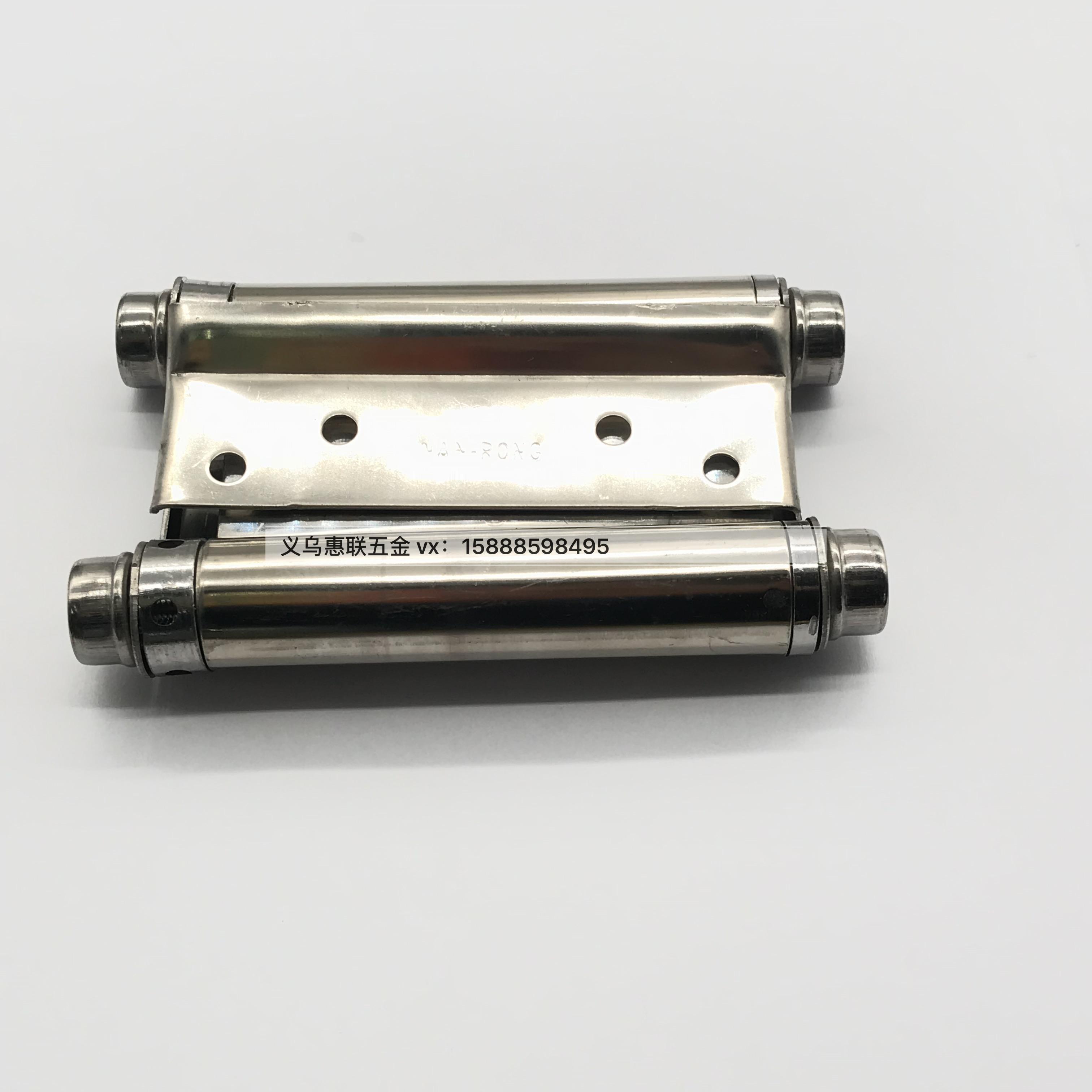 Stainless steel double spring hinge can be customized to open automatic door hinge free double doors