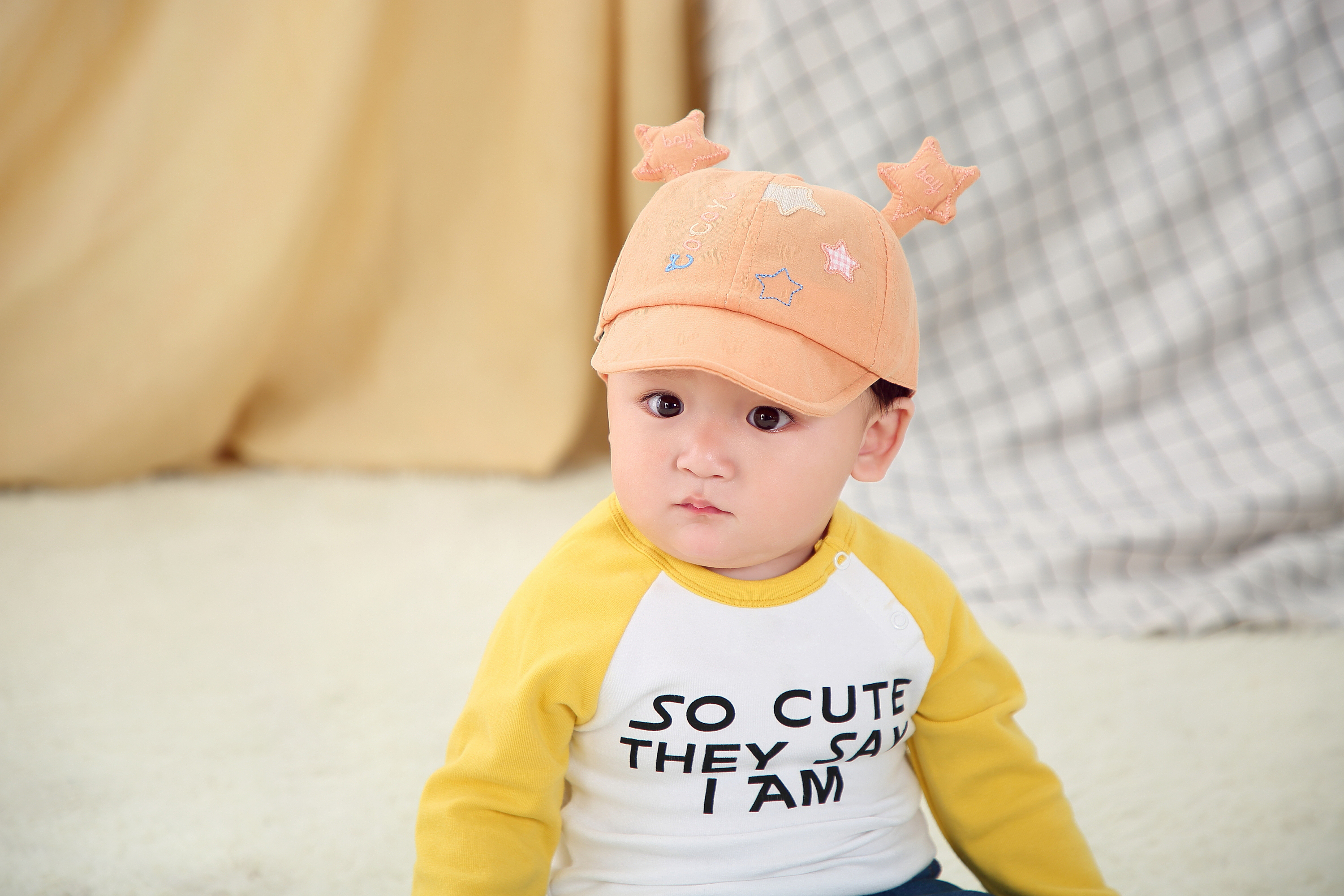 Baby Hat Baby Hat Children's Hat Star Embroidery Vertical Ears Cartoon Soft Brim Hat Application Scenario
