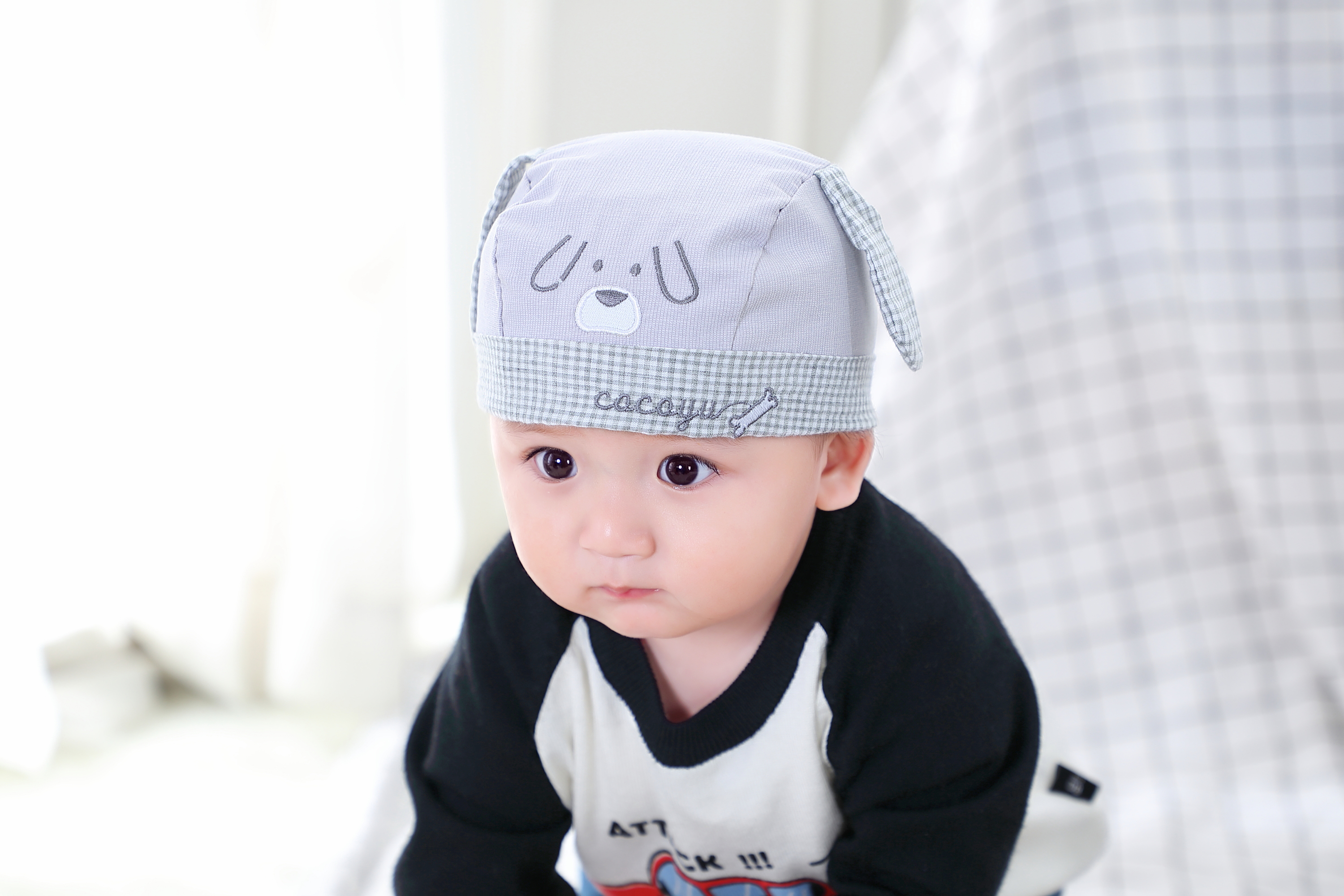 Baby hats, infant hats, children's hats, drooping ears, dog hats, pirate hats details Picture