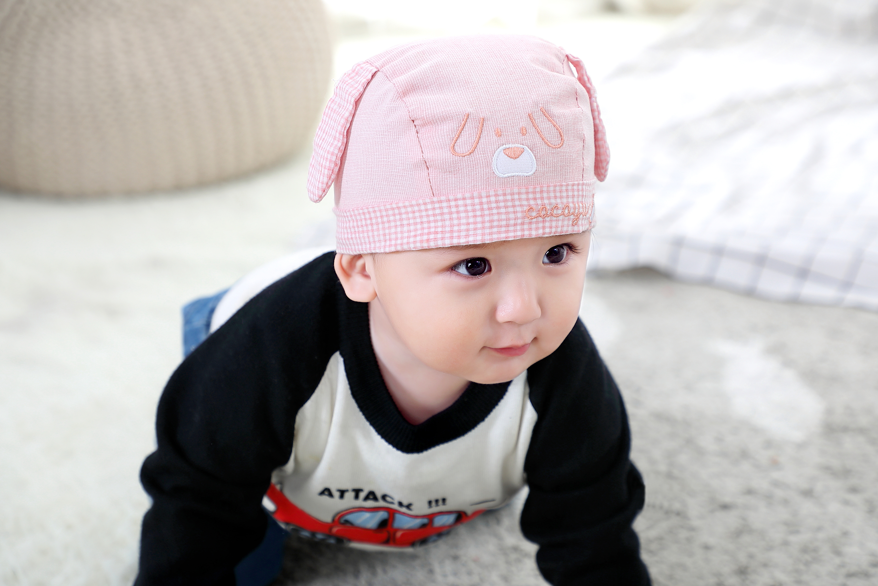 Baby hats, infant hats, children's hats, drooping ears, dog hats, pirate hats Specification image