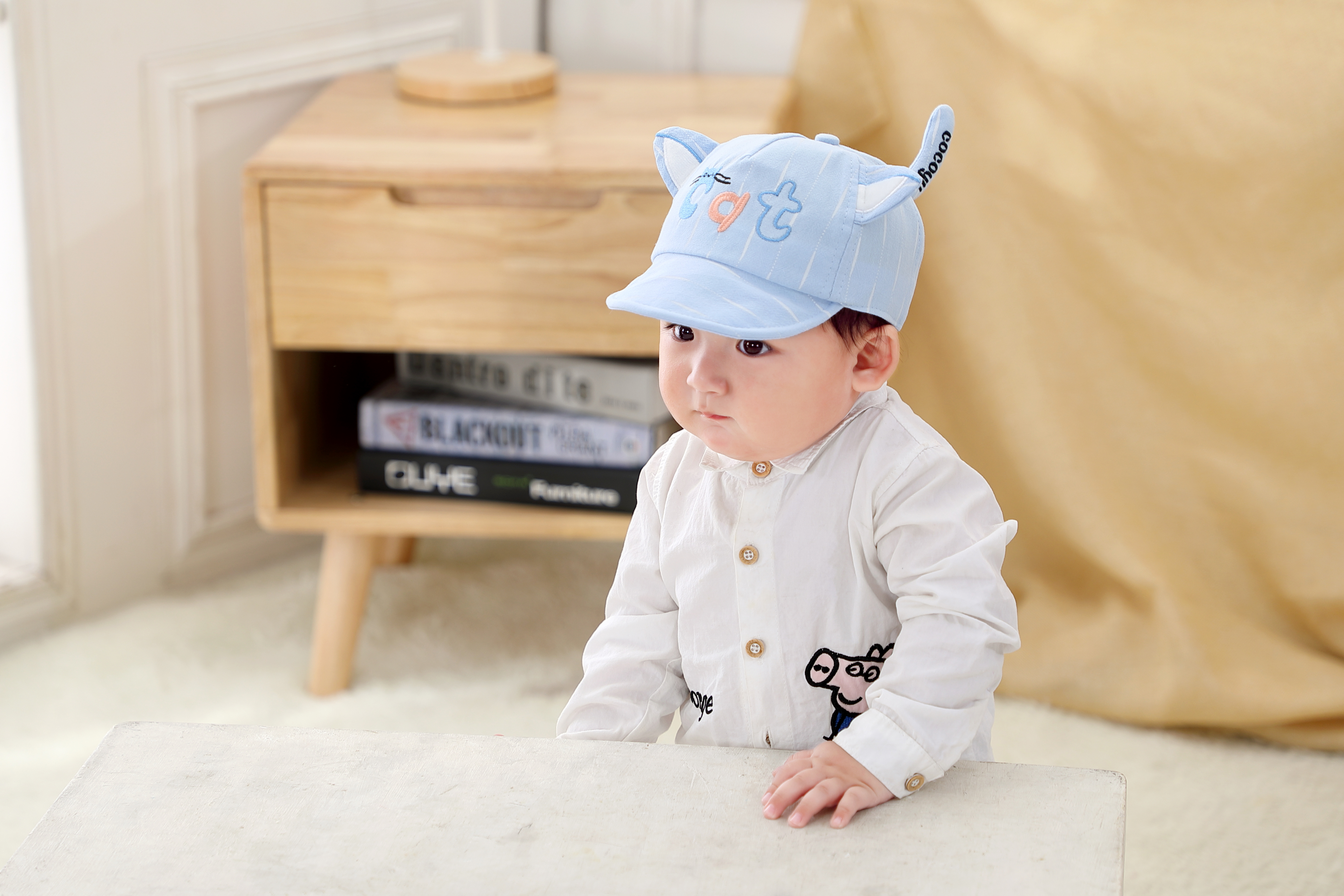Baby Hat Baby Hat Child Hat Cat Cat Embroidered Hat Cartoon Hipster Hat Application Scenario