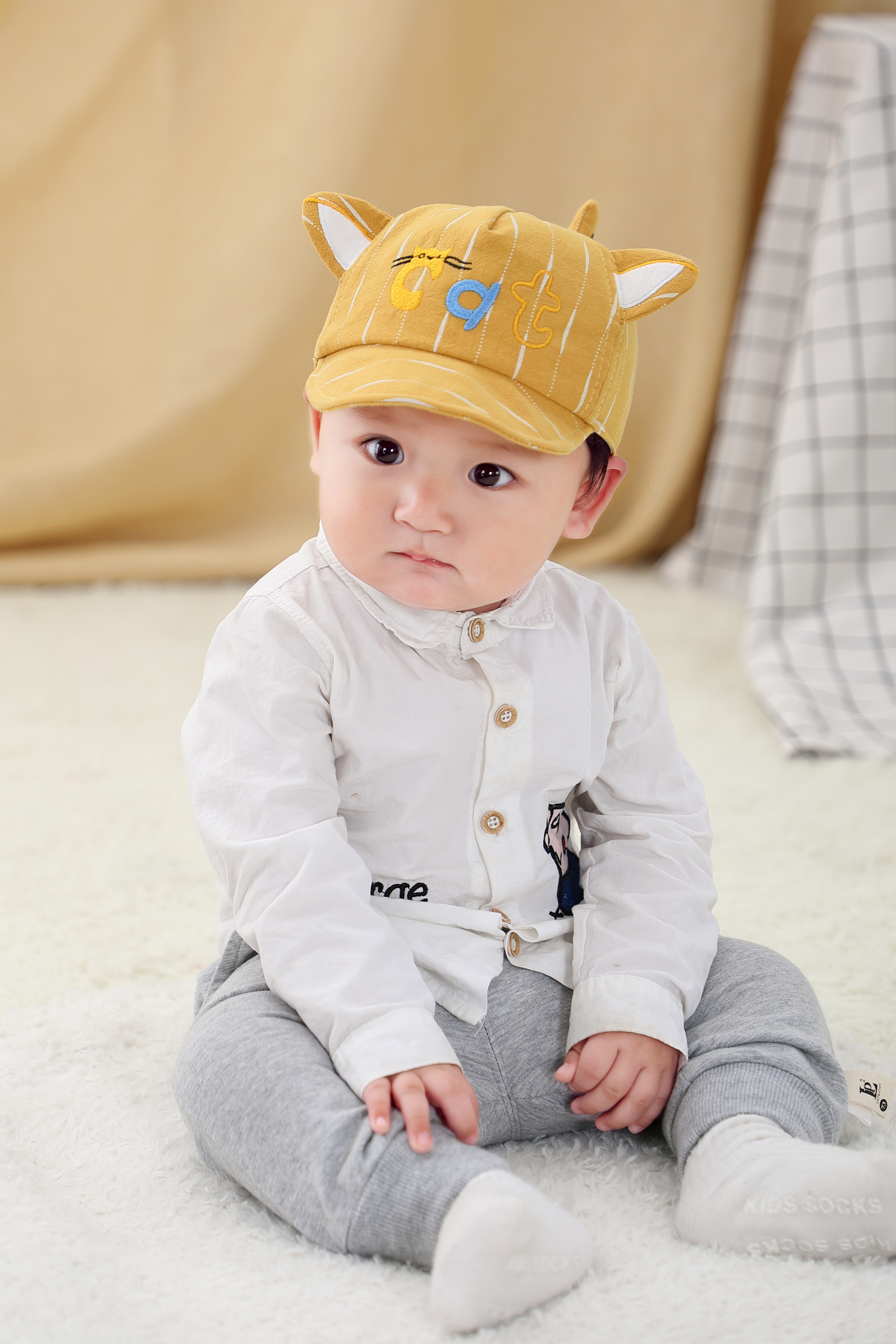 Baby Hat Baby Hat Child Hat Cat Cat Embroidered Hat Cartoon Hipster Hat Item Picture