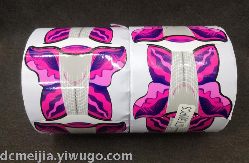 Nail extension paper tray, an essential tool for nail art, nail paper tray Butterfly M223Nail Form 500-piece paper tray Application Scenario